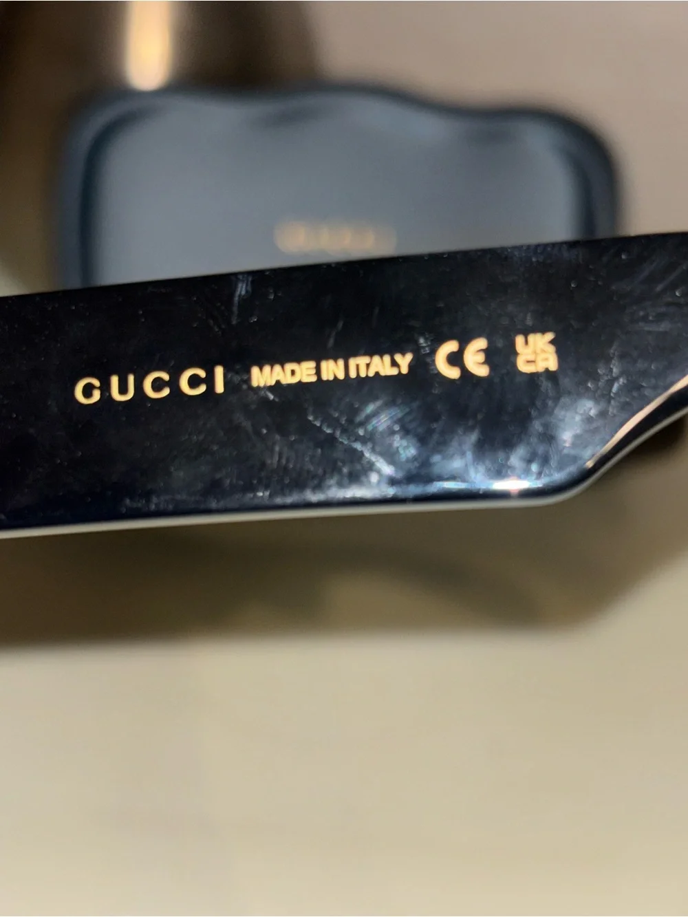 Gucci Black Cat-Eye Sunglasses with Dark Lenses